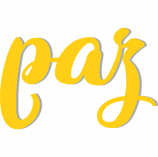 Palavra Decorativa Paz Lettering Para Parede - 6mm