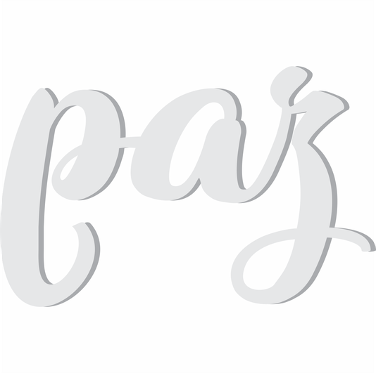 Palavra Decorativa Paz Lettering Para Parede - 6mm