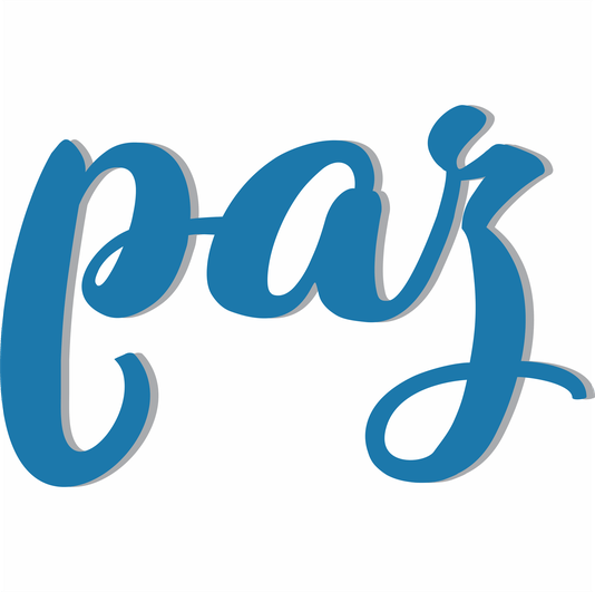 Palavra Decorativa Paz Lettering Para Parede - 6mm