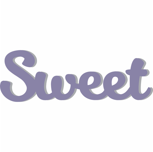 Palavra Decorativa Sweet Lettering Para Parede - 6mm