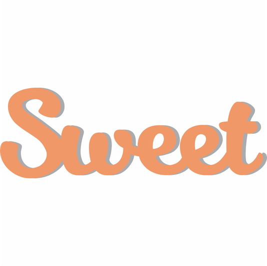 Palavra Decorativa Sweet Lettering Para Parede - 6mm