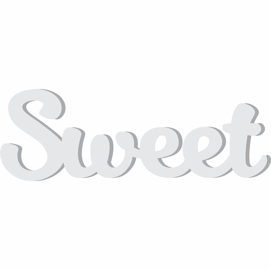 Palavra Decorativa Sweet Lettering Para Parede - 6mm