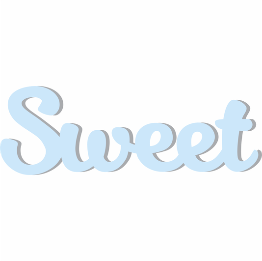 Palavra Decorativa Sweet Lettering Para Parede - 6mm