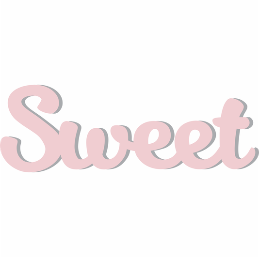 Palavra Decorativa Sweet Lettering Para Parede - 6mm