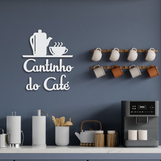 Palavras Decorativas Aplique Cantinho do Café Lettering Para Parede - 3mm
