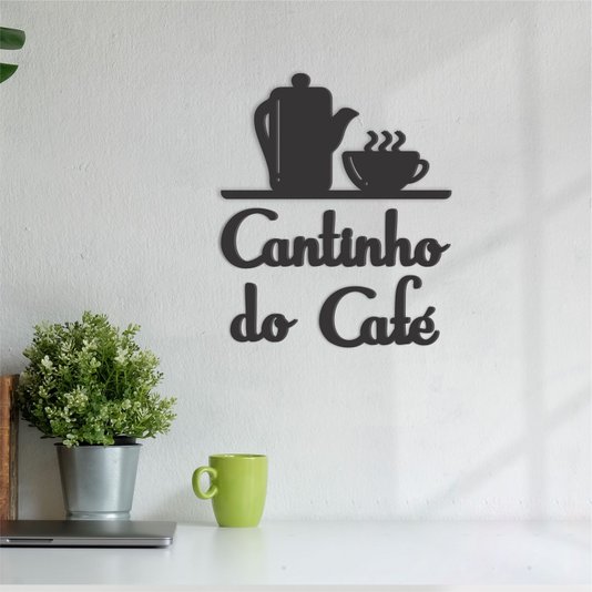 Palavras Decorativas Aplique Cantinho do Café Lettering Para Parede - 6mm