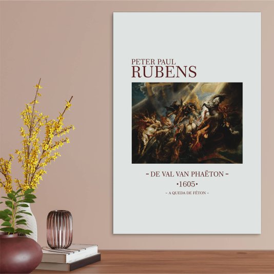 Placa Decorativa  A Queda de Féton de Peter Paul Rubens