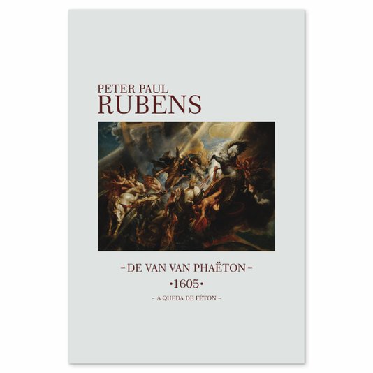Placa Decorativa  A Queda de Féton de Peter Paul Rubens