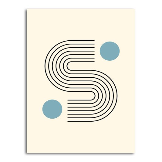 Placa Decorativa Bauhaus Curvas