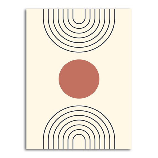 Placa Decorativa Bauhaus Formas E Curvas