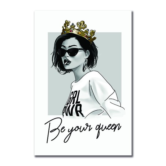 Placa Decorativa Be Your Queem - Seja Sua Rainha