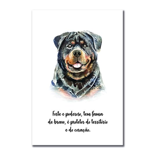 Placa Decorativa Cachorro Rottweiler Características da Raça