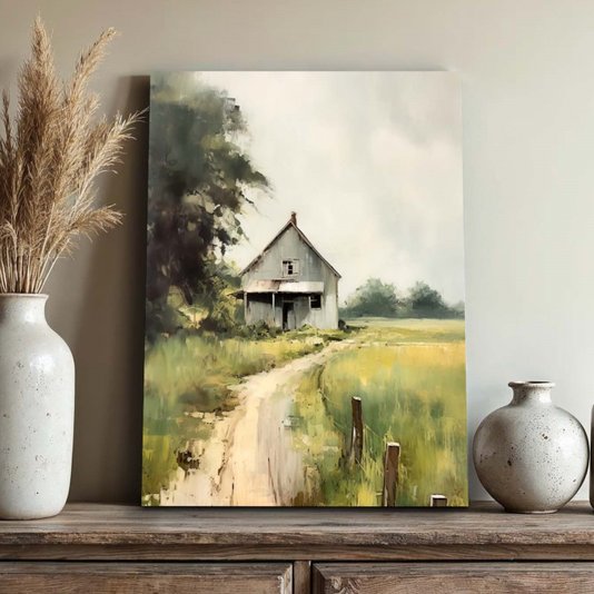 Placa Decorativa Casa no Campo Vintage