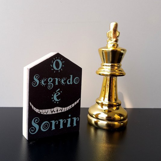 Placa Decorativa Casinha Enfeite de Mesa e Parede com Estampa - O Segredo é Sorrir