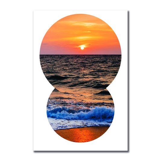 Placa Decorativa Coleção Mar Pôr Do Sol