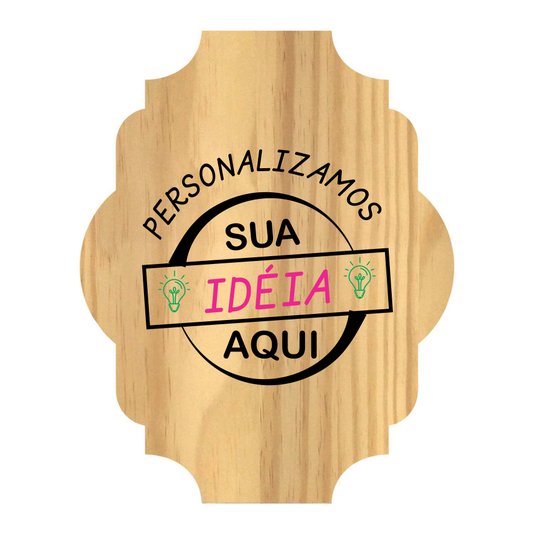 Placa Decorativa de Cozinha Personalizada em Madeira de Pinus com Gravação a Laser ou Impressão UV