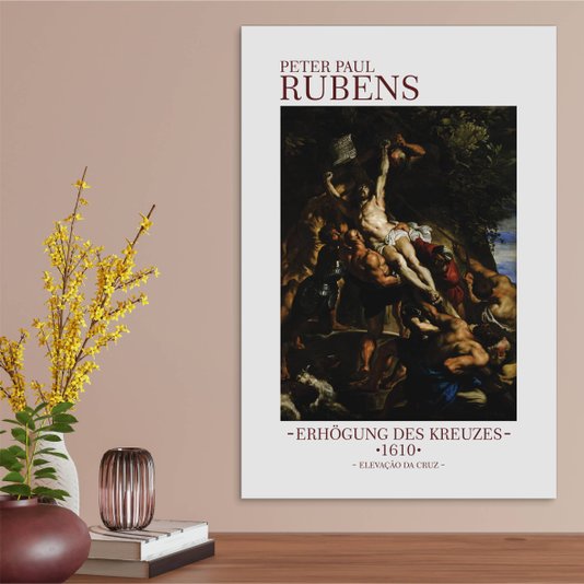 Placa Decorativa Elevação da Cruz de Peter Paul Rubens
