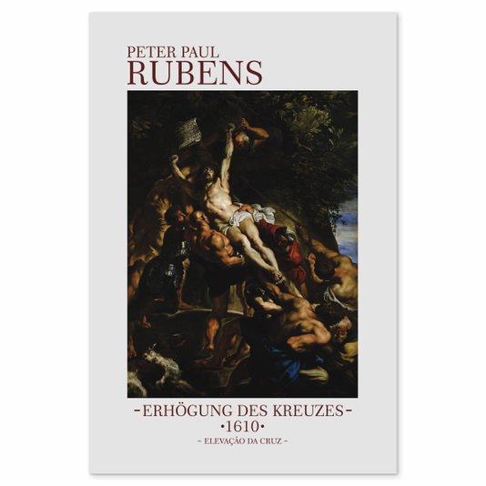 Placa Decorativa Elevação da Cruz de Peter Paul Rubens