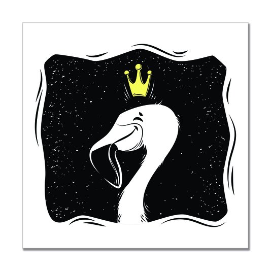 Placa Decorativa Flamingo quer ser Rei