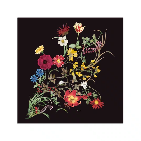 Placa Decorativa Flores Silvestres Estilo Modern Heritage