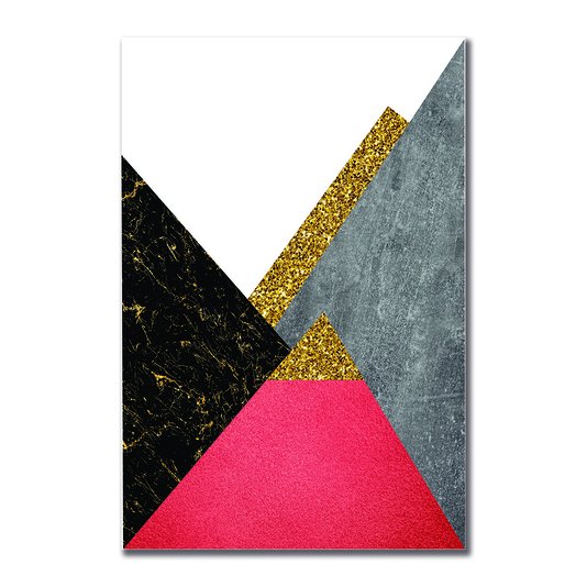 Placa Decorativa Geométrico Triângulos