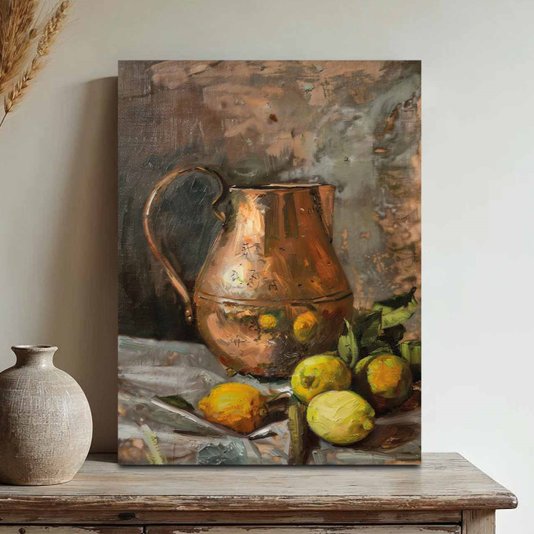 Placa Decorativa Jarra Com Frutas Vintage Farmhouse