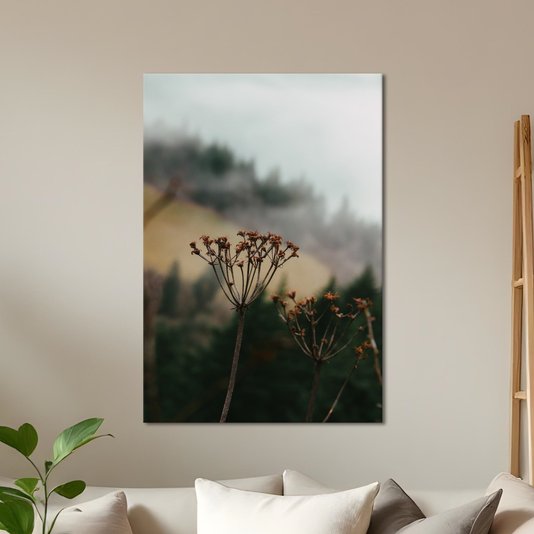 Placa Decorativa Natureza Minimalista Flores