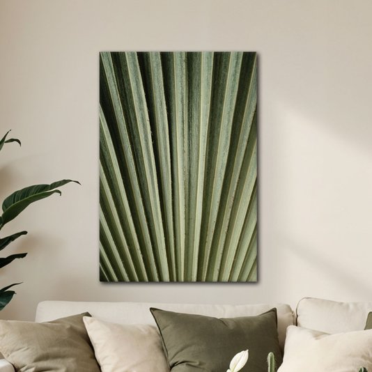 Placa Decorativa Natureza Minimalista Folha Verde