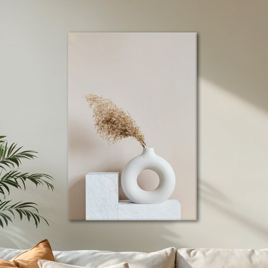 Placa Decorativa Natureza Minimalista Plantas Secas