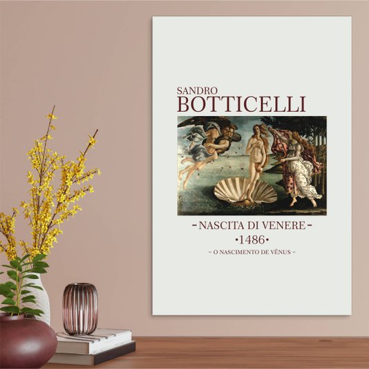 Placa Decorativa O Nascimento de Vênus de Sandro Botticelli