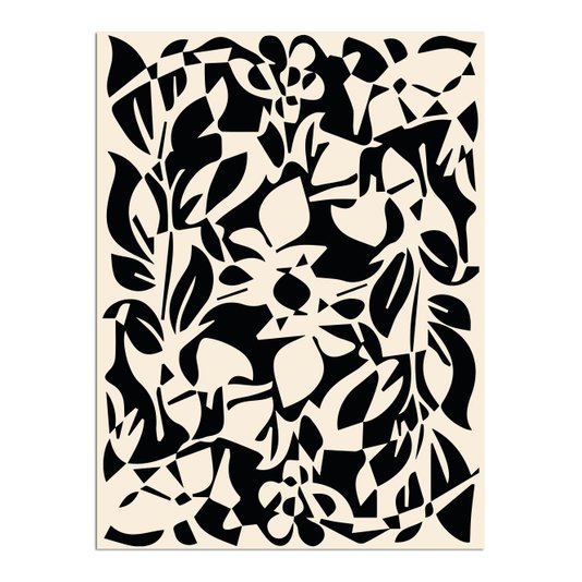 Placa Decorativa Padrão Abstrato Estilo Japandi