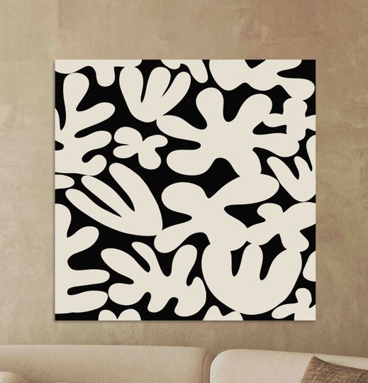 Placa Decorativa Padrão Abstrato Estilo Japandi