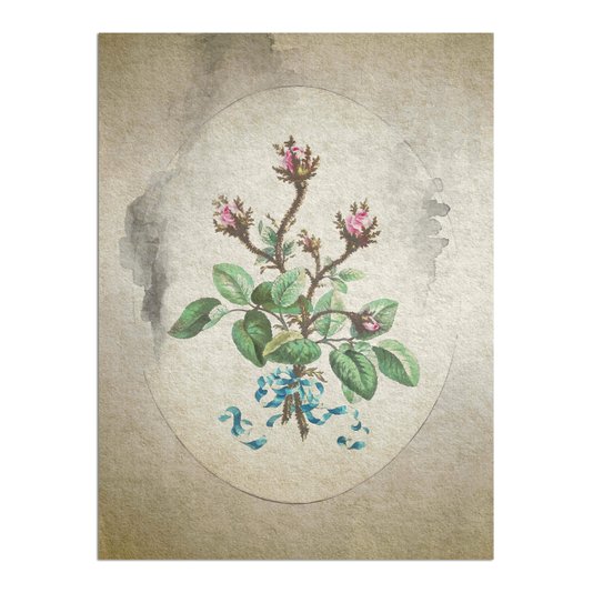 Placa Decorativa Ramo De Flores Vintage