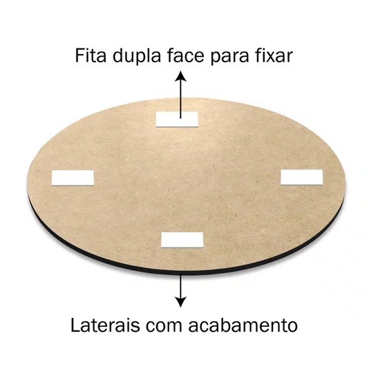 Placa Decorativa Redonda A Moça com Brinco de Pérola Minimalista