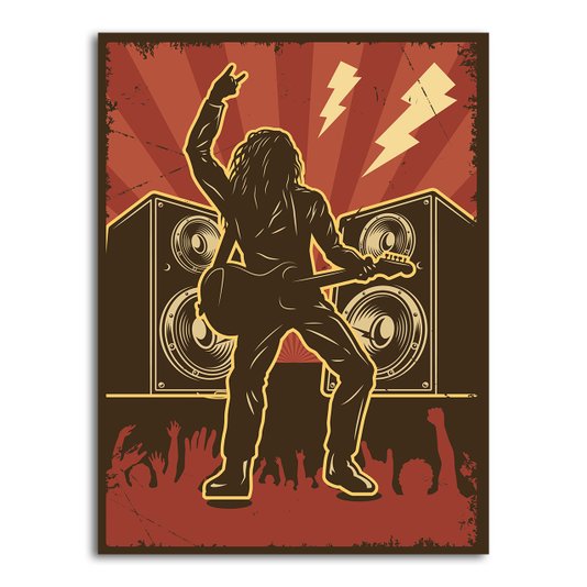 Placa Decorativa Rock And Roll
