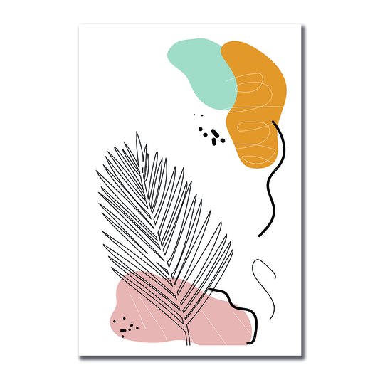 Placa Decorativa Silhueta Folha De Coqueiro Kiaga