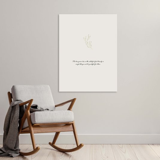 Placa Decorativa The True Power Lies In The Ability To Find Beauty In Simple Things And Be Grateful For Them