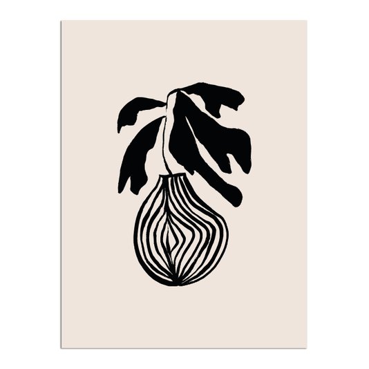 Placa Decorativa Vaso De Planta Minimalista Japonês Estilo Japandi