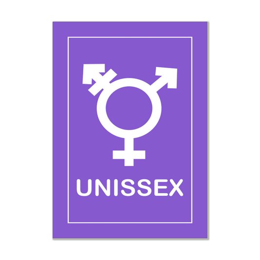 Placa Indicativa para Banheiro com Símbolo Transgênero