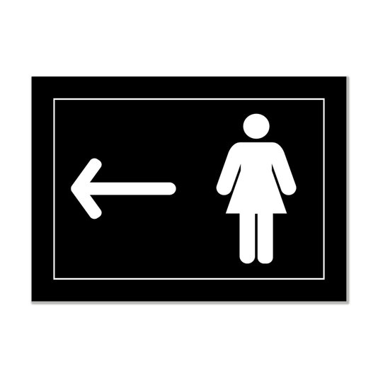 Placa Indicativa para Banheiro Feminino - Esquerda