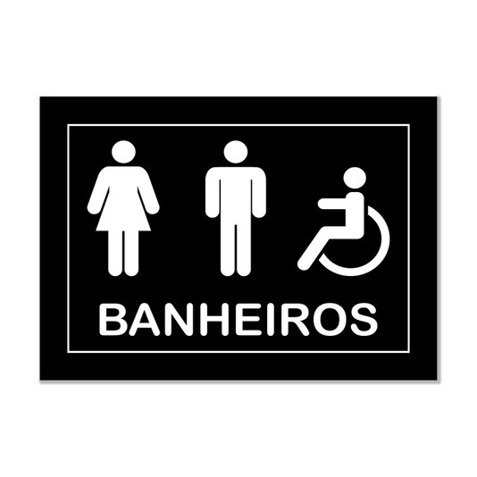 Placa Indicativa para Banheiros