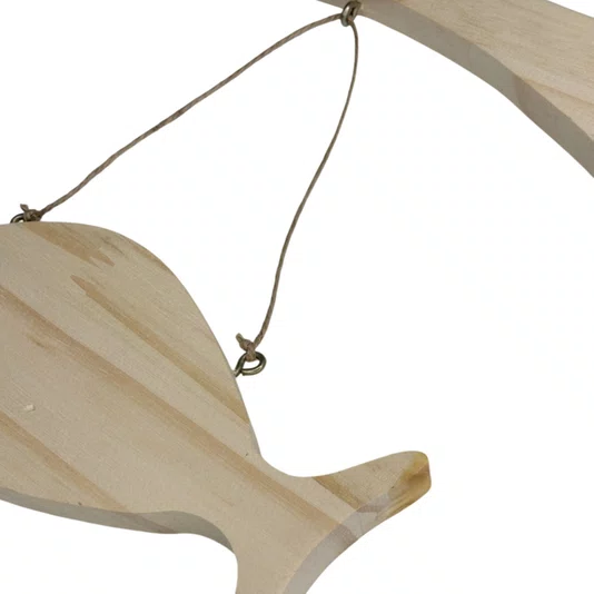 Placa Mão Francesa Decorativa Peixe em Madeira Pinus Estilo Náutico e Base para Artesanato