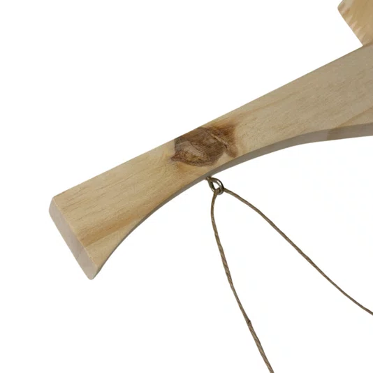 Placa Mão Francesa Decorativa Peixe em Madeira Pinus Estilo Náutico e Base para Artesanato