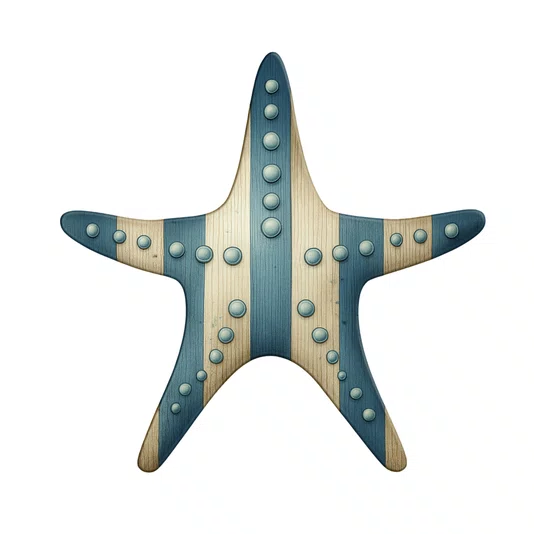 Placa Decorativa Estrela do Mar em MDF 3mm Estilo Náutico e Praia