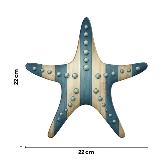 Placa Decorativa Estrela do Mar em MDF 3mm Estilo Náutico e Praia