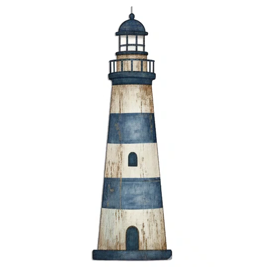 Placa Decorativa Farol em MDF 3mm Estilo Náutico e Praia