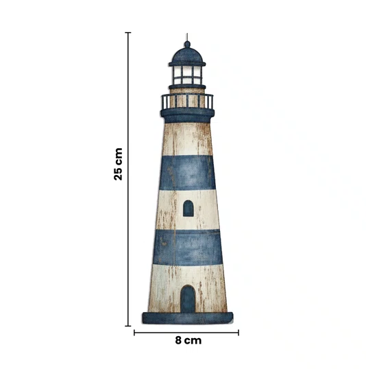 Placa Decorativa Farol em MDF 3mm Estilo Náutico e Praia