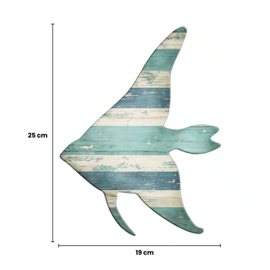 Placa Decorativa Peixe em MDF 3mm Estilo Náutico e Praia
