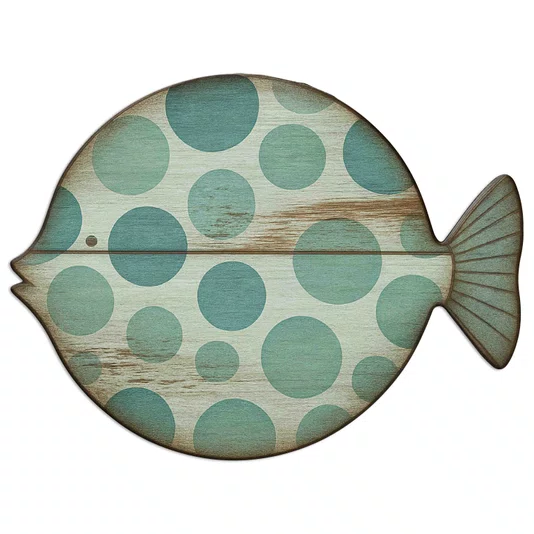 Placa Decorativa Peixe em MDF 3mm Estilo Náutico e Praia