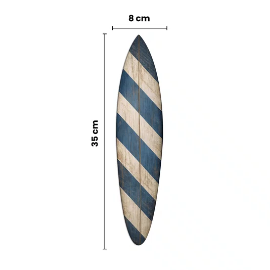 Placa Decorativa Prancha de Surf em MDF 3mm Estilo Náutico e Praia